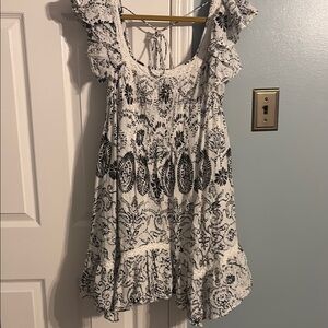 Maeve Flutter Sleeve Babydoll Dress